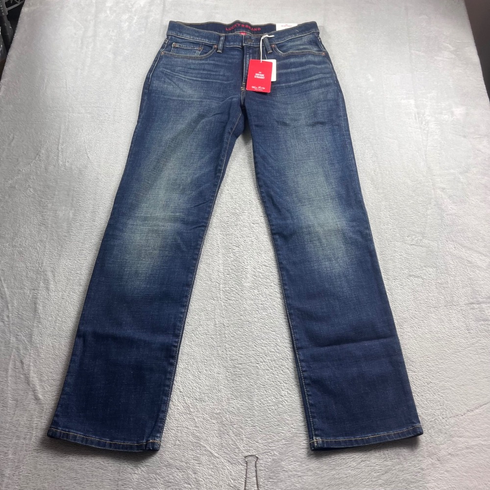 Lucky Brand 363 Vintage Straight Jeans Mens 30x32 Blue Comfort Stretch Denim NEW